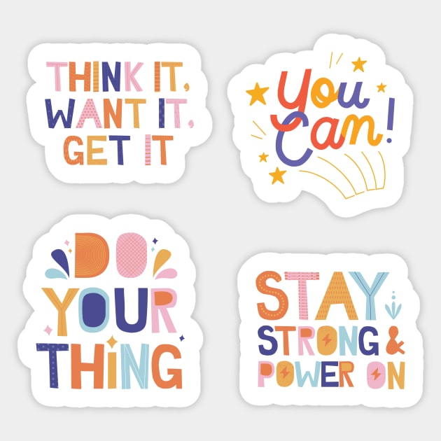 Motivational quotes pack Sticker by Faeblehoarder